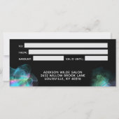 Holografic Alcohol Ink Business Geschenkgutschein (Rückseite)