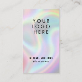 Holografic Modern Your Logo Social Media Icons Visitenkarte