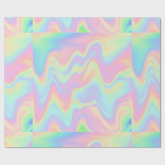 Holográfico Pastel Geschenkpapier (Flach)