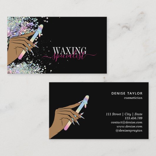 Holografie-Händewachs Visitenkarte (Vorne/Hinten)