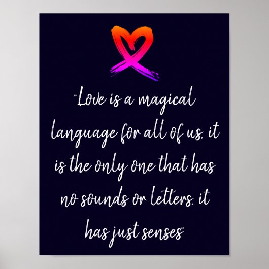 Holografie Liebe Zitat Poster (Vorne)