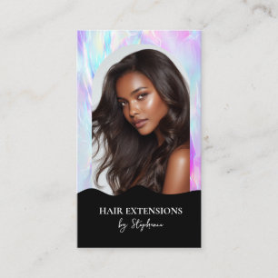 Holografie Luxus Friseur Extensions Perücke Foto Visitenkarte