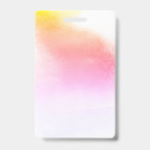 Holografie Pink und Gold Foto Script Mit Monogramm Ausweis (Rückseite)