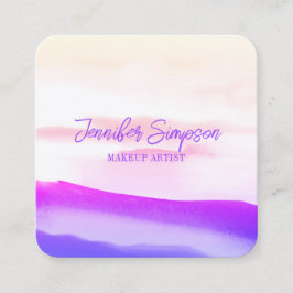 Holografie, Rosa und Gold, Abstrakte Typografie Quadratische Visitenkarte