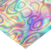 Holografisch Abstrakt Pink Blue Green Tischdecke (Schrägansicht)