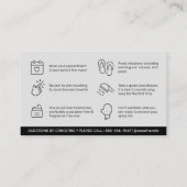 Holografisch bearbeitbare Sif Spray Tan Aftercare  Visitenkarte (Rückseite)