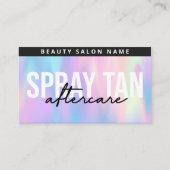 Holografisch bearbeitbare Sif Spray Tan Aftercare Visitenkarte (Vorderseite)