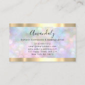 Holografisch beruflich Makeup Artist Lash Logo Visitenkarte (Rückseite)