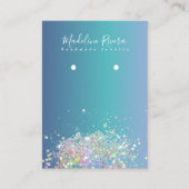 Holografisch-blaue Ohrring-Display-Karte Telefonnummerkarte (Vorderseite)