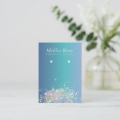 Holografisch-blaue Ohrring-Display-Karte Telefonnummerkarte (Stehend Vorderseite)