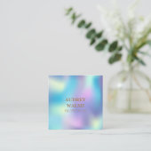 Holografisch einfach modern quadratische visitenkarte (Stehend Vorderseite)