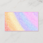 holografisch farbenfroher Neon QR Code Makeup Arti Visitenkarte (Vorderseite)