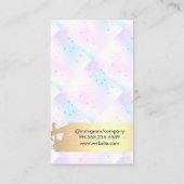 Holografisch geometrisch | Gold Metallic Visitenkarte (Rückseite)