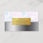 Holografisch geometrisch | Metallisch Visitenkarte (Rückseite)