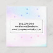 Holografisch geometrisch quadratische visitenkarte (Rückseite)