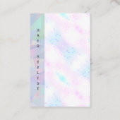 Holografisch geometrisch | Vertikaler Text Visitenkarte (Rückseite)