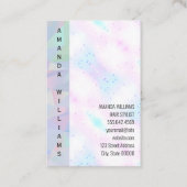 Holografisch geometrisch | Vertikaler Text Visitenkarte (Vorderseite)