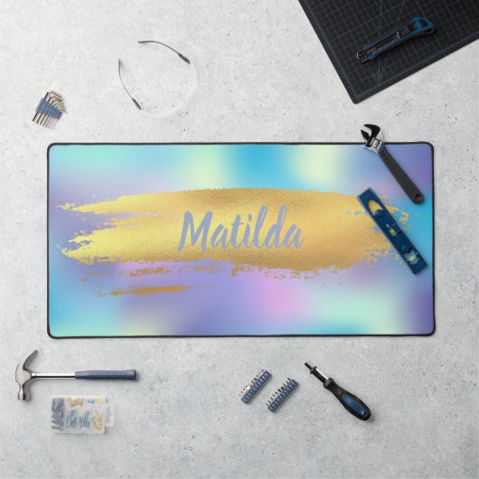 Holografisch - Golddesign, niedlich Schreibtischunterlage (Arbeitsplatz)