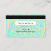 Holografisch-grüne Kreditkartenart Visitenkarte (Rückseite)