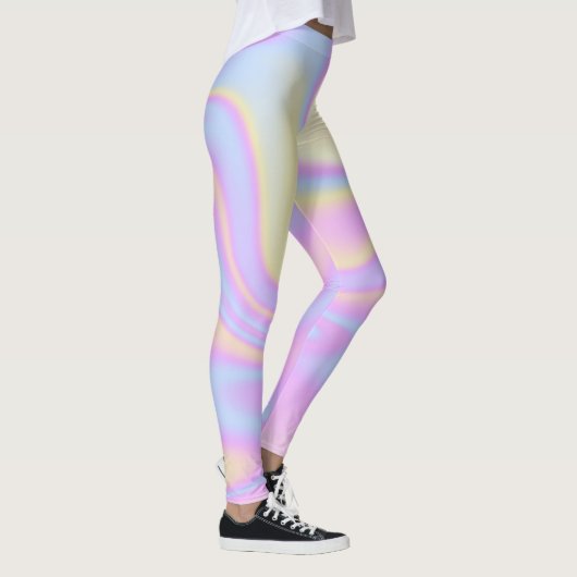 Holografisch irrisierend lebendig farbig leggings (Rechts)