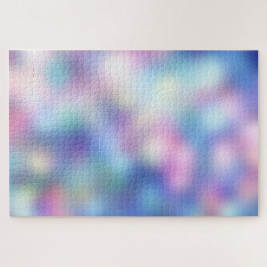 Holografisch Lila Bokeh Blur farbenfroher Gradient Puzzle (Horizontal)