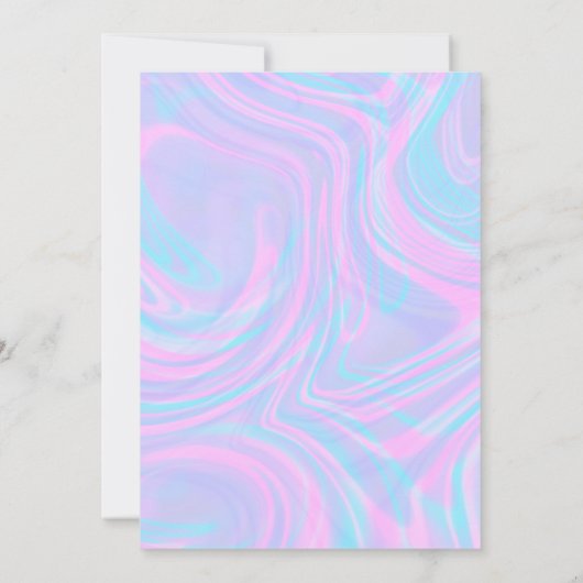 Holografisch Lila rosa Glitzer Botanische Hochzeit Einladung (Rückseite)