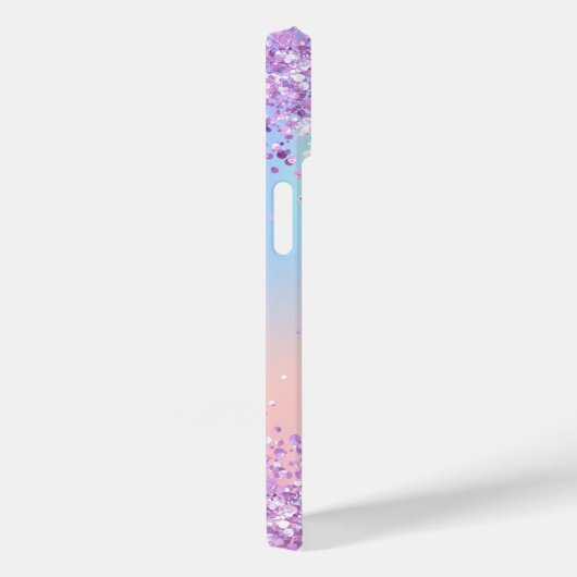 holografisch lila rosa Namensskript Case-Mate iPhone Hülle (Rückseite / Rechts)