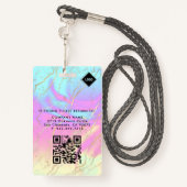 Holografisch | Mitarbeiter Foto ID Company Securit Ausweis (Rückseite mit Schlüsselband)