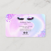 holografisch moderne Make-up mädchenhaft Lashes Visitenkarte (Rückseite)