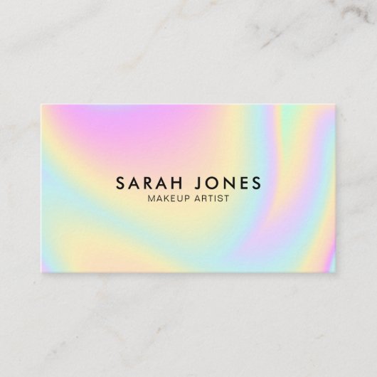 Holografisch-moderne Minimalistisch-trendige Visit Visitenkarte (Vorderseite)