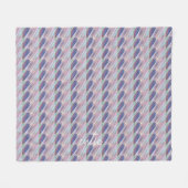 Holografisch Niedlich Striped Girly Fleecedecke (Vorderseite (Horizontal))