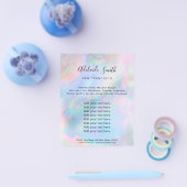 holografisch-opal inspiriert Hintergrund pastellfa Flyer (Einzeln)