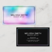 Holografisch pastellglänzend modern farbig visitenkarte (Vorne/Hinten)