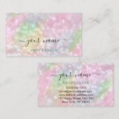 Holografisch Pink Beruflich Rosse Makeup Visitenkarte (Vorne/Hinten)