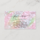 Holografisch Pink Beruflich Rosse Makeup Visitenkarte (Rückseite)