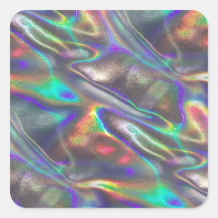 holografisch quadratischer aufkleber