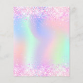 Holografisch rosa 18. Geburtstagsausschreibung (Rückseite)