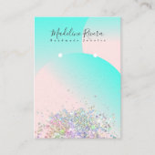 Holografisch rosa Gradient Earring Display Card Telefonnummerkarte (Vorderseite)