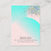 Holografisch rosa Gradient Earring Display Card Telefonnummerkarte (Rückseite)