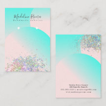 Holografisch rosa Gradient Earring Display Card