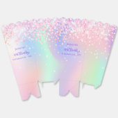 Holografisch rosa Konfetti-Name Geburtstag Geschenkschachtel (Ungeklappt)