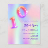 Holografisch rosa lila Budget für 10 Jahre (Vorderseite)