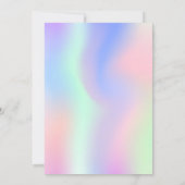 Holografisch rosa lila Foto Geburtstag Save The Date (Rückseite)