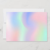 Holografisch rosa lila Foto Quinceanera Save The Date (Rückseite)