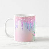 Holografisch rosa lila Minzgrün Kaffeetasse (Links)