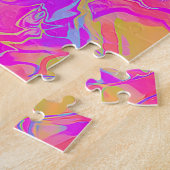 Holografisch Rosa Orange Modernes Elegantes Puzzle (Seite)