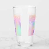 Holografisch rosa Tropfen für lila Glitzer Glas (Rechts)