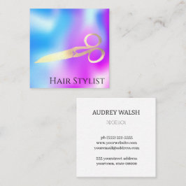 Holografisch schlicht moderne Quadratkarte Quadratische Visitenkarte