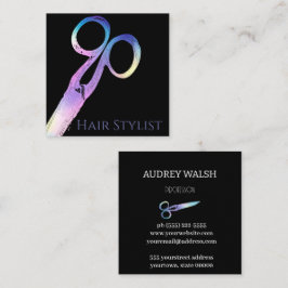 Holografisch schlicht moderne Quadratkarte Quadratische Visitenkarte