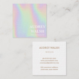 Holografisch schlicht moderne Quadratkarte Quadratische Visitenkarte